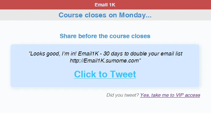 Email list building illustration