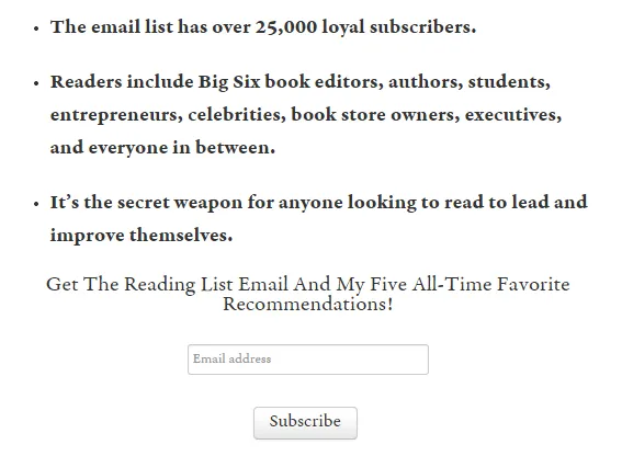 Email list building illustration