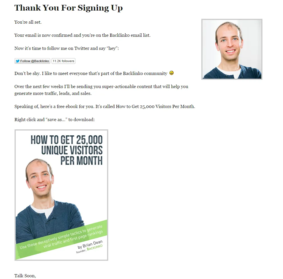 Email list building illustration